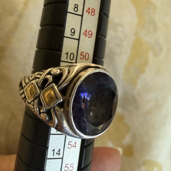 Robert Manse Sterling Silver 925 18k Amethyst Ring Size 6 - Picture 9 of 16